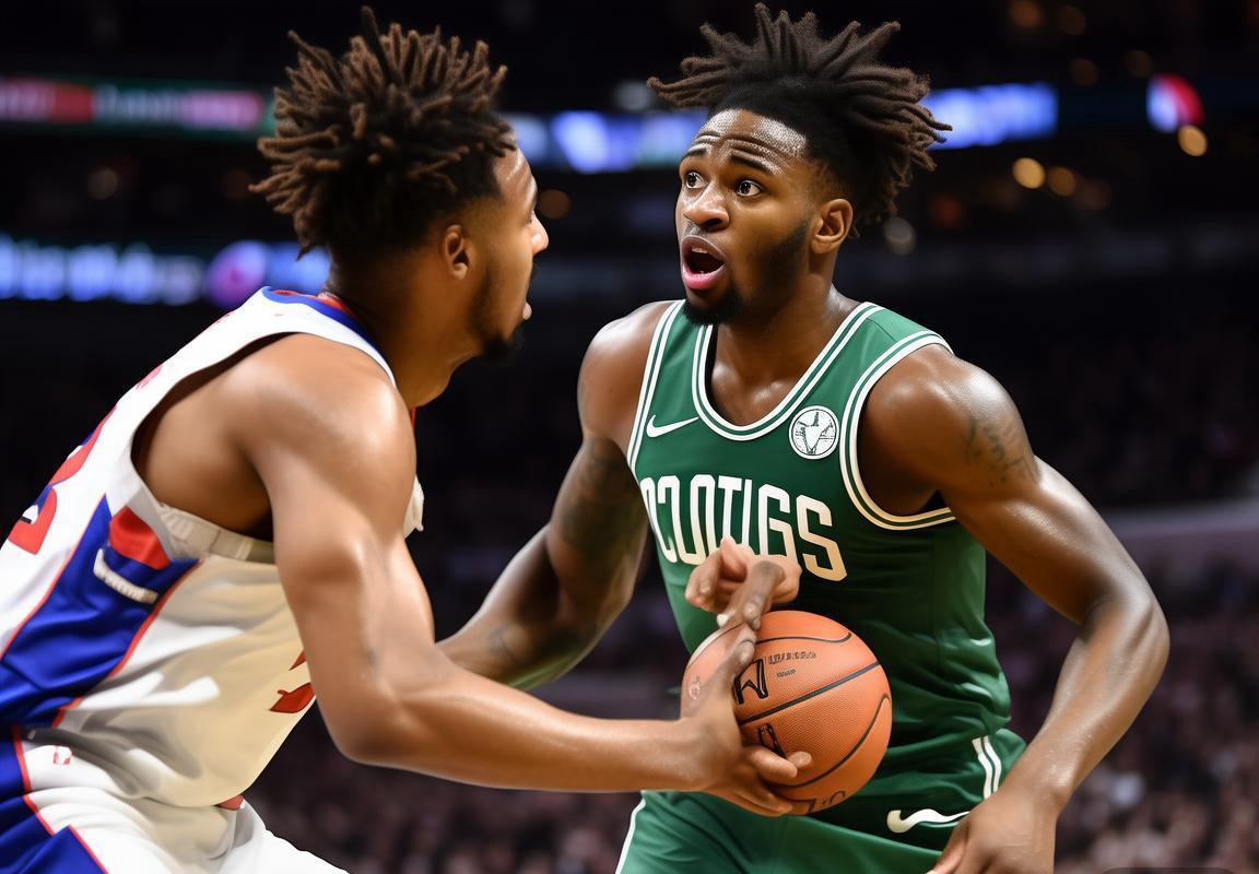 凯尔特人vs活塞核心对决：杰伦·布朗迎战凯德·康宁汉姆，领袖较量定胜负